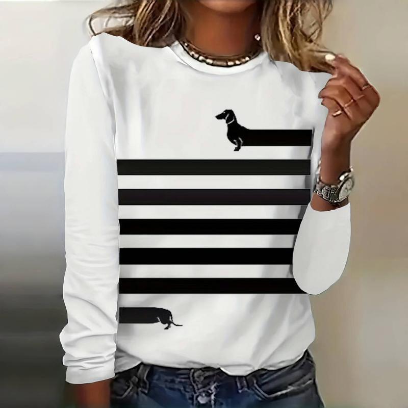 Camicia casual da donna a maniche lunghe con bottoni