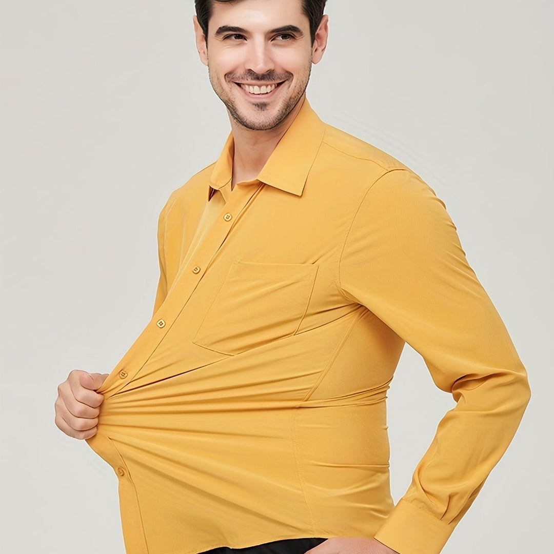 Kamizelka męska - Algodón transpirable - Corte moderno - Manga larga con botones