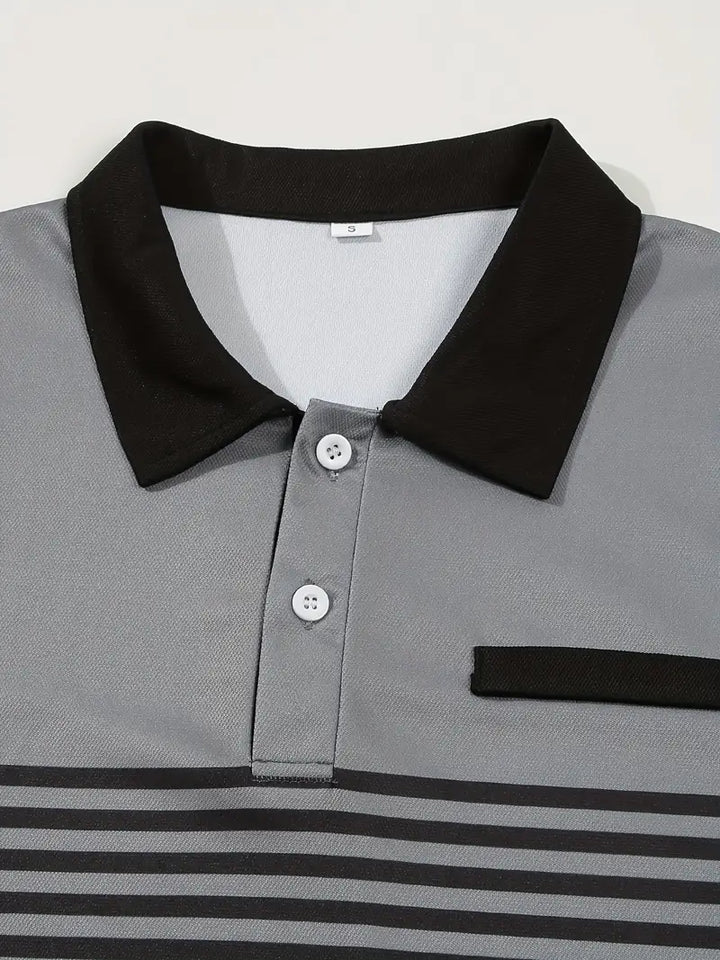 Koszulka polo dla mężczyzn - Slim Fit mit Streifenmuster - Kurzarm, casual i stilvoll