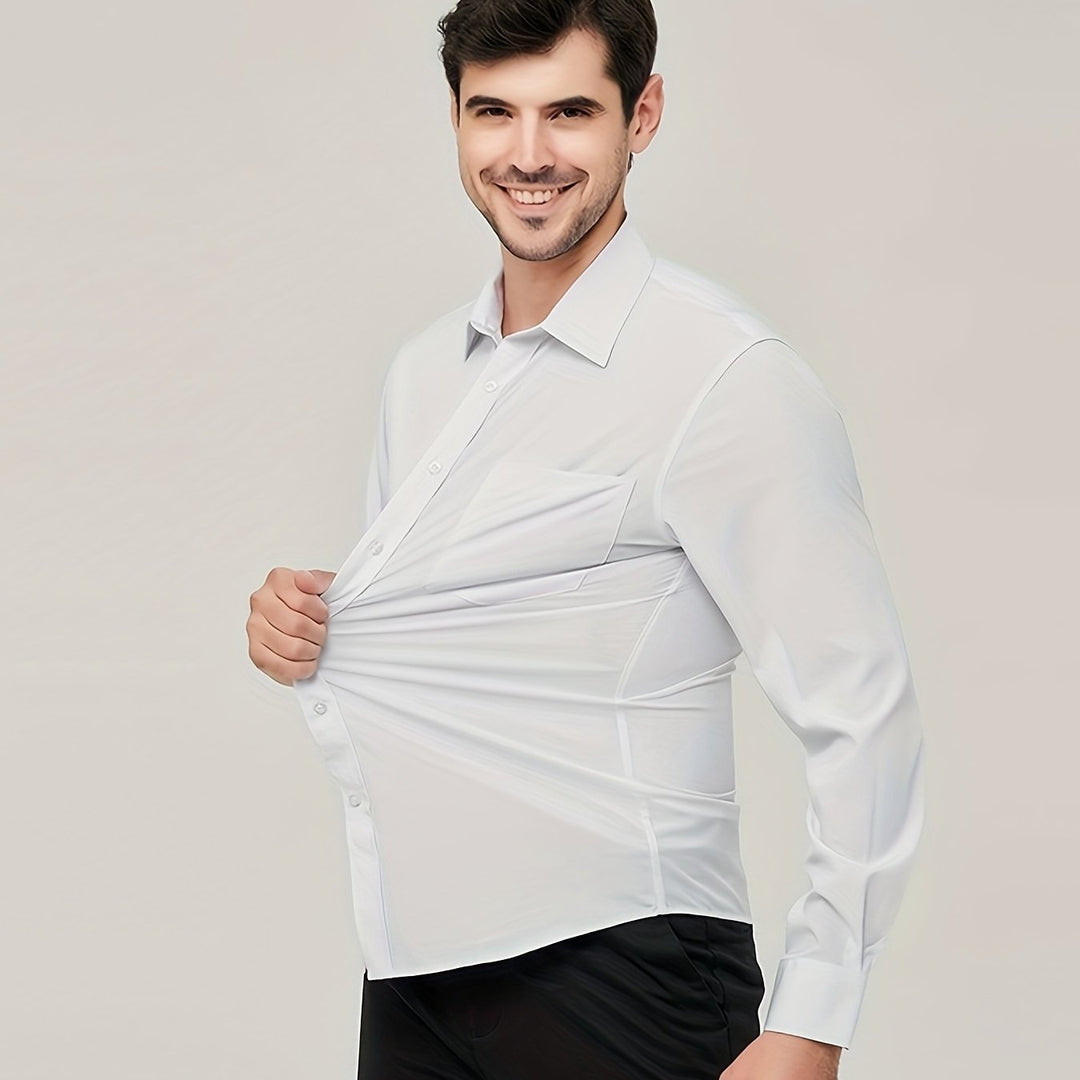 Kamizelka męska - Algodón transpirable - Corte moderno - Manga larga con botones