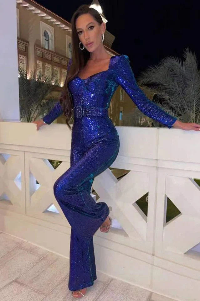 Elegancki kombinezon Marissa Paillette Jumpsuit na wyjątkową noc