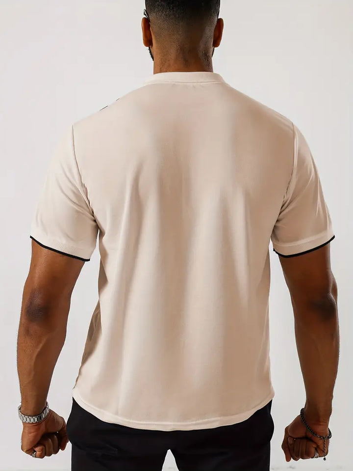 Koszulka polo dla mężczyzn - Slim Fit, Kurzarm, Vertikal gestreift, Klassischer Kragen