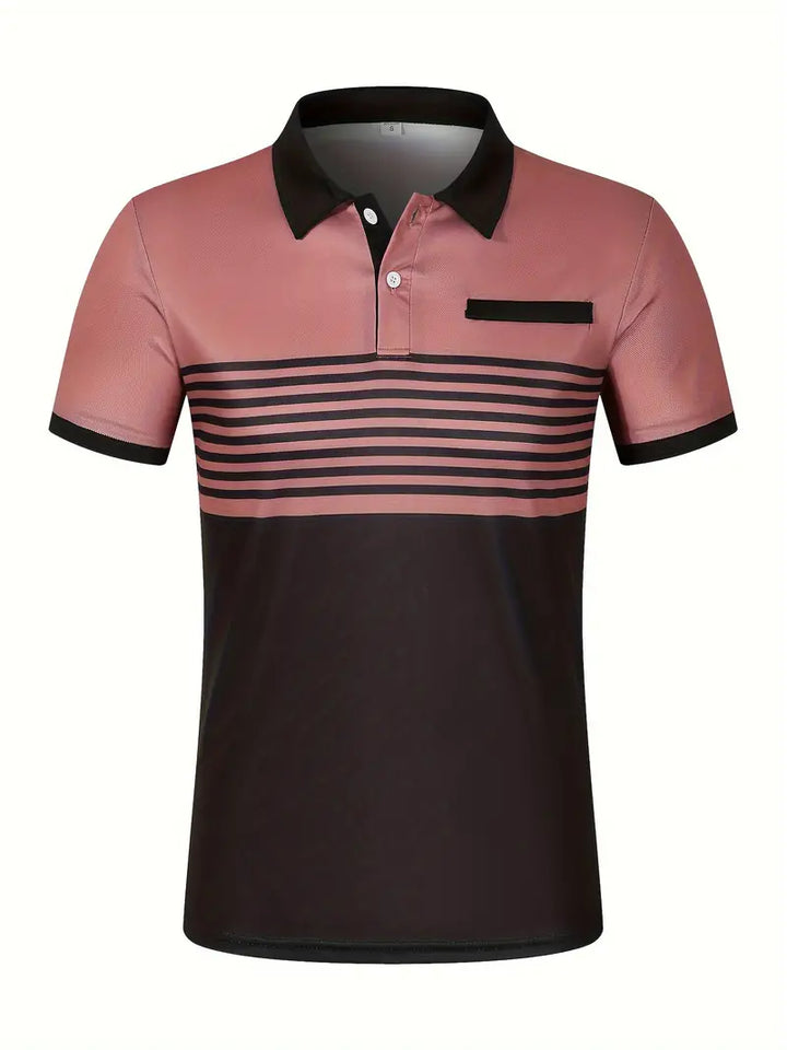 Koszulka polo dla mężczyzn - Slim Fit mit Streifenmuster - Kurzarm, casual i stilvoll