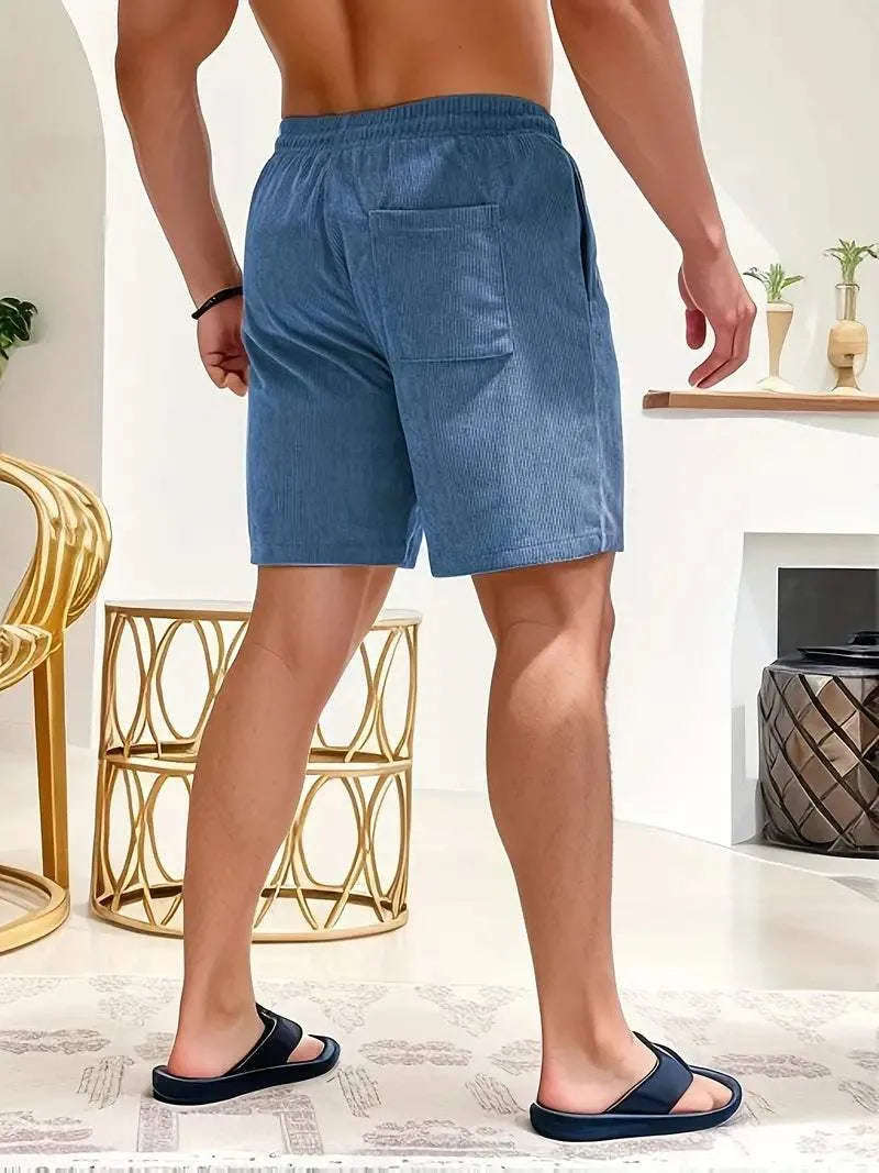 Szorty Casual pour Hommes - Tissu Léger et Respirant - Taille Élastique avec Cordons de Serrage