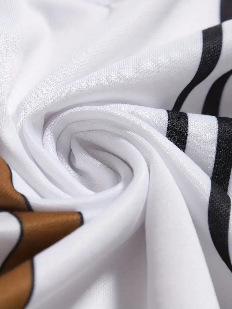 Koszulka polo dla mężczyzn - Slim Fit, Kurzarm, Vertikal gestreift, Klassischer Kragen