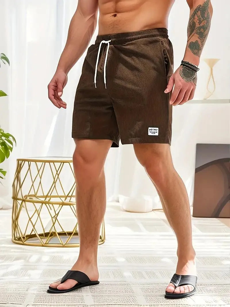 Szorty Casual pour Hommes - Tissu Léger et Respirant - Taille Élastique avec Cordons de Serrage