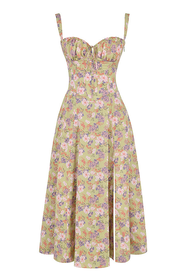 Chic Printed Bustier Dress - Eco-Friendly and Elegant Summer Style