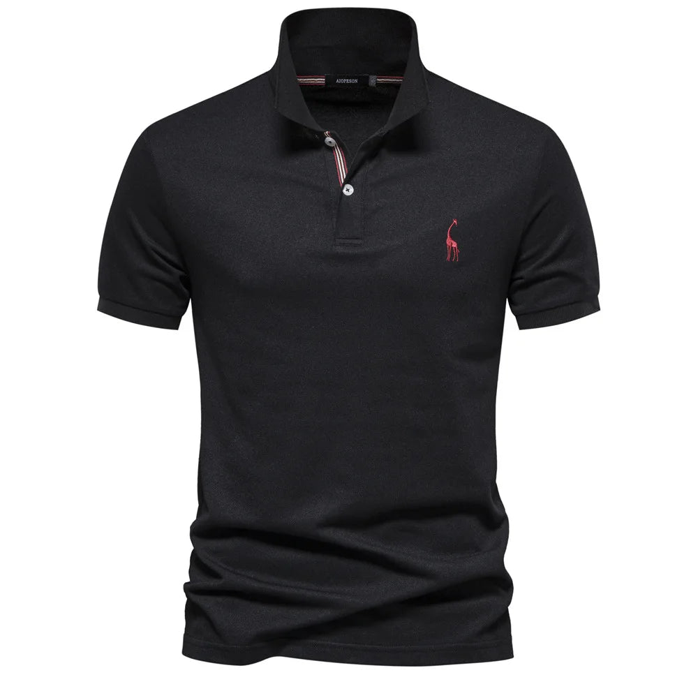 UrbanElite - Elegancka męska koszulka polo ze stylowym haftem zapewniająca ponadczasowy wygląd