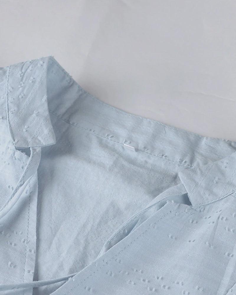 Szykowna i wyrafinowana damska sukienka koszulowa z długim rękawem na każdą okazję