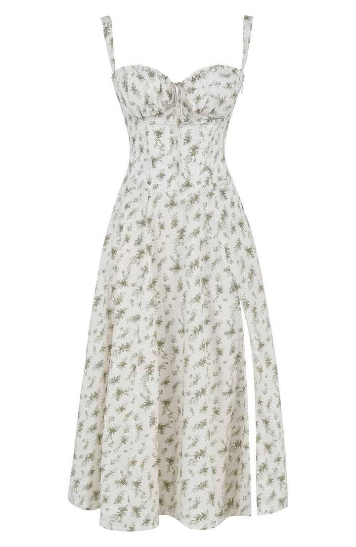 Chic Printed Bustier Dress - Eco-Friendly and Elegant Summer Style