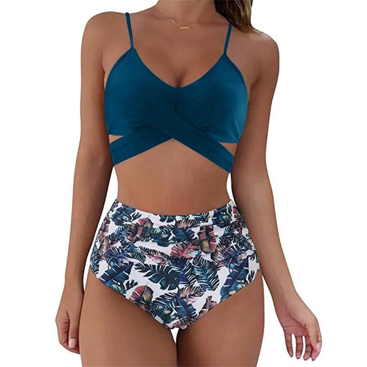 Zestaw Biquíni de Cintura Alta para Mulheres - Moda Elegancka i Współczesna w Modzie Praia