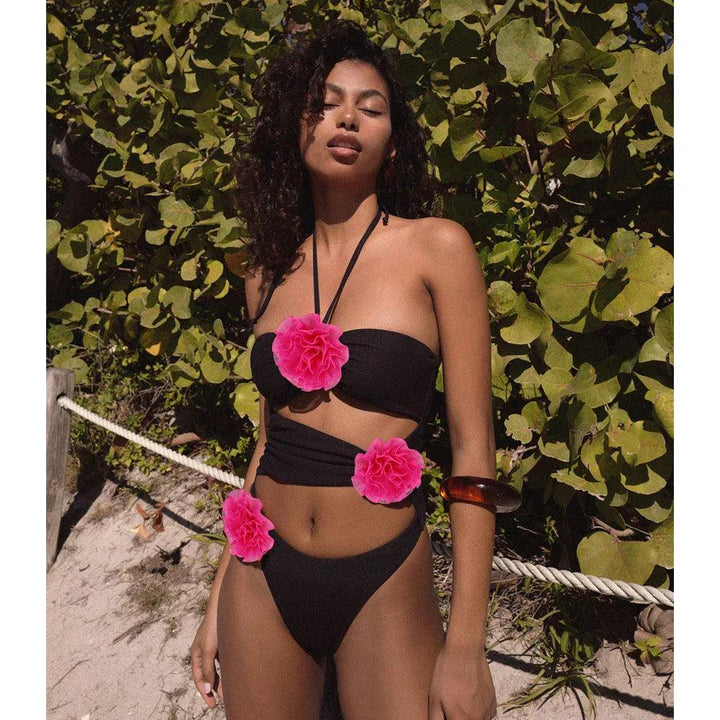 Bluzka kąpielowa Fleuri dla kobiet z dekoltem - Monokini Chic