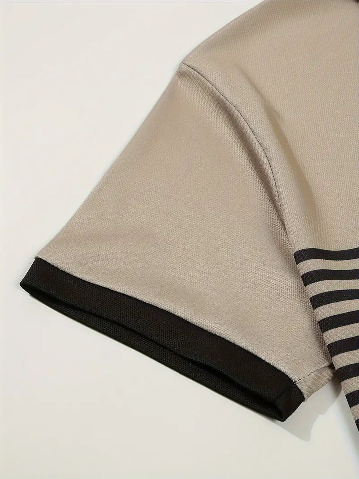 Koszulka polo dla mężczyzn - Slim Fit mit Streifenmuster - Kurzarm, casual i stilvoll