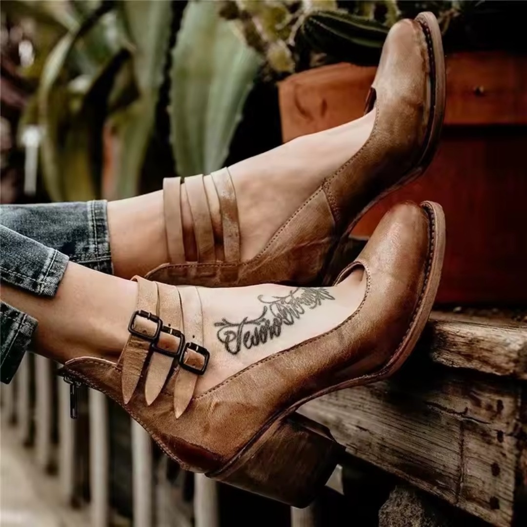 Juniper - Eleganckie czółenka damskie w stylu vintage