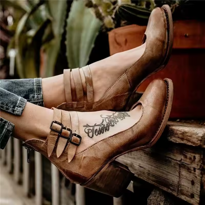 Juniper - Eleganckie czółenka damskie w stylu vintage