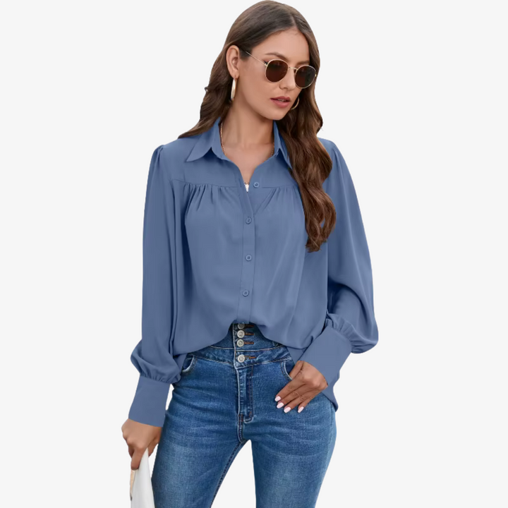 Elin - Elegancka szyfonowa bluzka w wyrafinowanym stylu