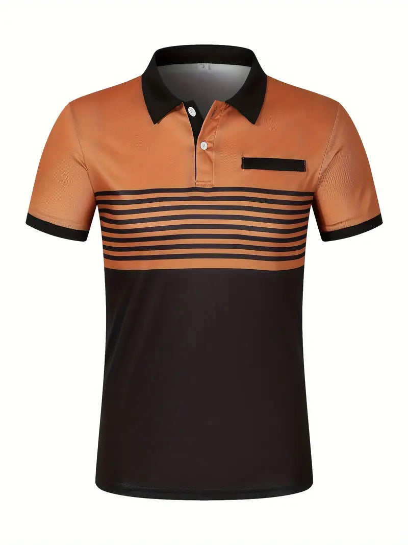 Koszulka polo dla mężczyzn - Slim Fit mit Streifenmuster - Kurzarm, casual i stilvoll
