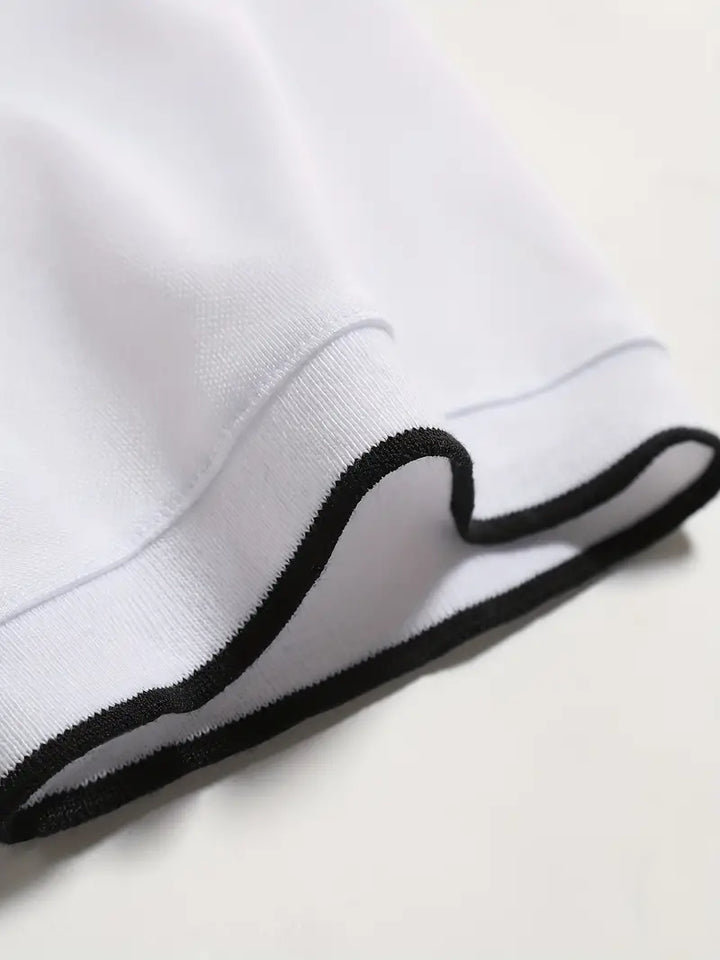 Koszulka polo dla mężczyzn - Slim Fit, Kurzarm, Vertikal gestreift, Klassischer Kragen