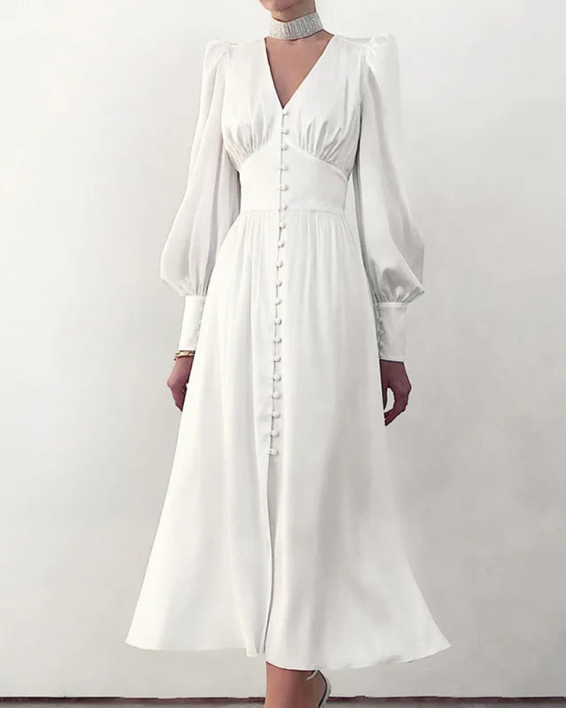 Elegancka satynowa sukienka Maxi Seraphina z dekoltem w szpic dla kobiet