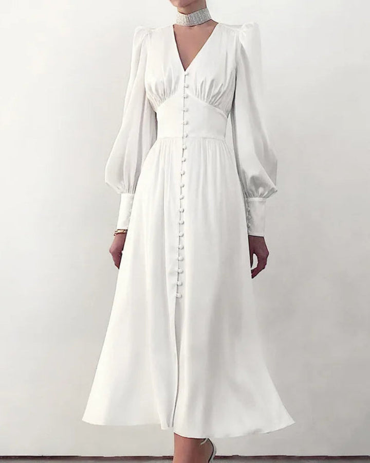 Elegancka satynowa sukienka Maxi Seraphina z dekoltem w szpic dla kobiet