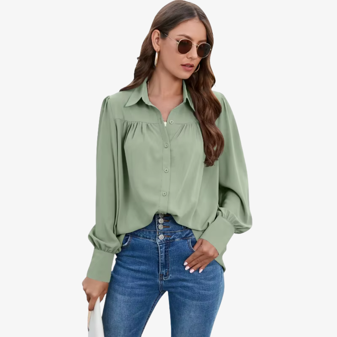 Elin - Elegancka szyfonowa bluzka w wyrafinowanym stylu