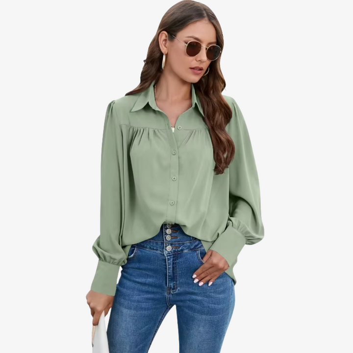 Elin - Elegancka szyfonowa bluzka w wyrafinowanym stylu