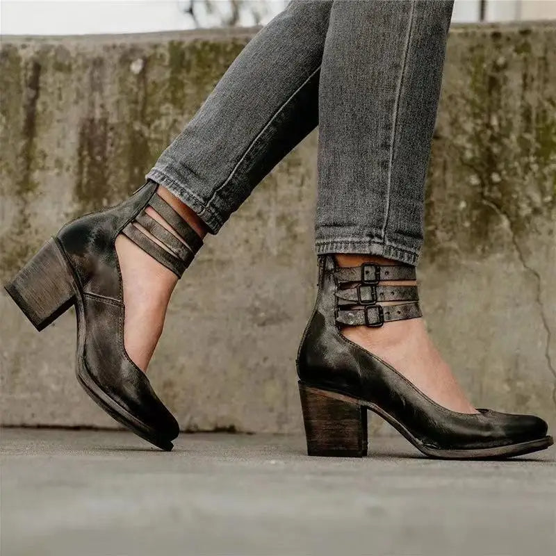 Juniper - Eleganckie czółenka damskie w stylu vintage
