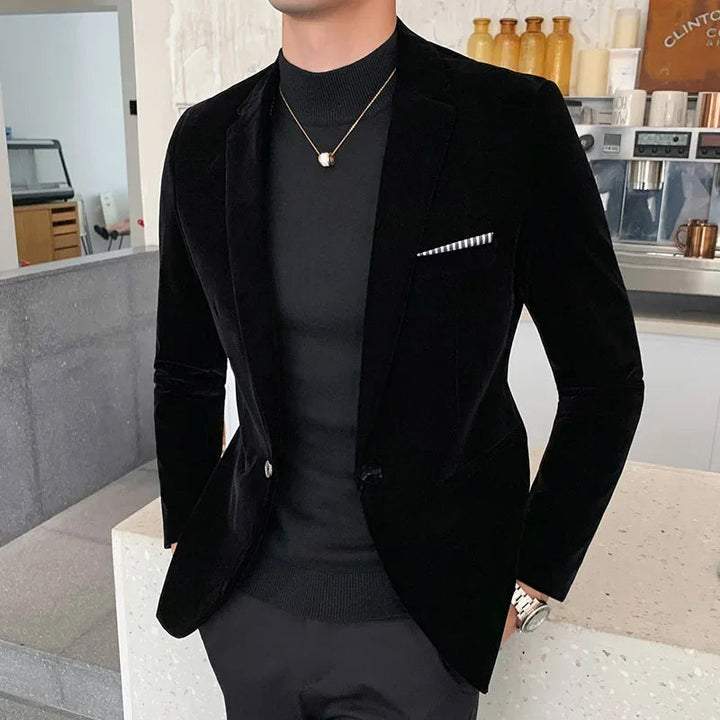 Daniel - Elegancka aksamitna marynarka męska zapewniająca stylowy wygląd
