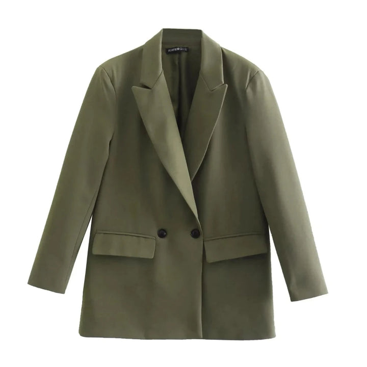 PowerChic - Stylowy i elegancki dwurzędowy blezer damski