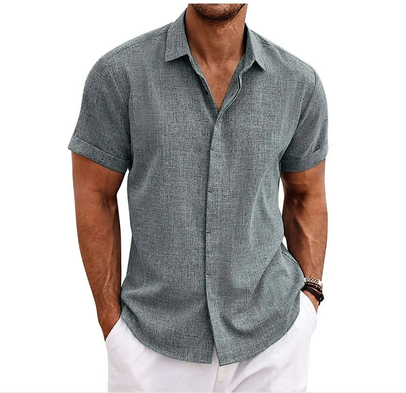 Elian - Elegancka męska koszula Leinen-Herrenshirt dla eleganckiego wyglądu