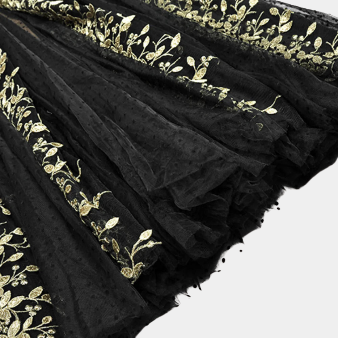 Evelina - Elegancka sukienka maxi w stylu vintage z pięknym haftem