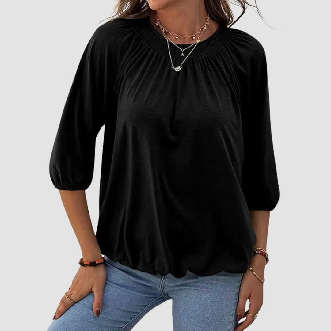 Zoya - Luźny damski top z krótkim rękawem dla wygody i stylu