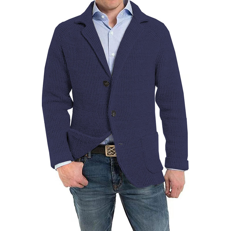 Męski kardigan na guziki – miękka dzianina, regular fit, elegancki styl