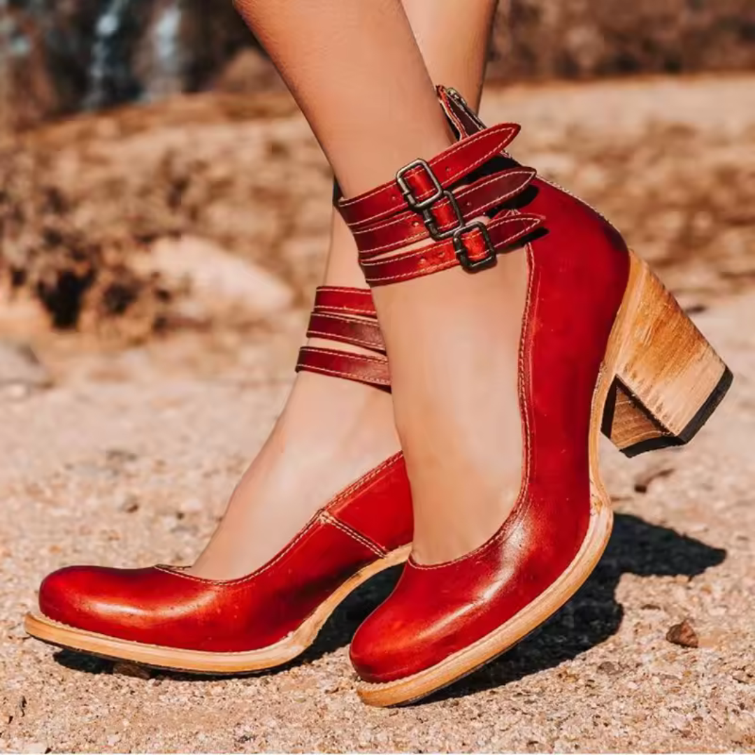 Juniper - Eleganckie czółenka damskie w stylu vintage