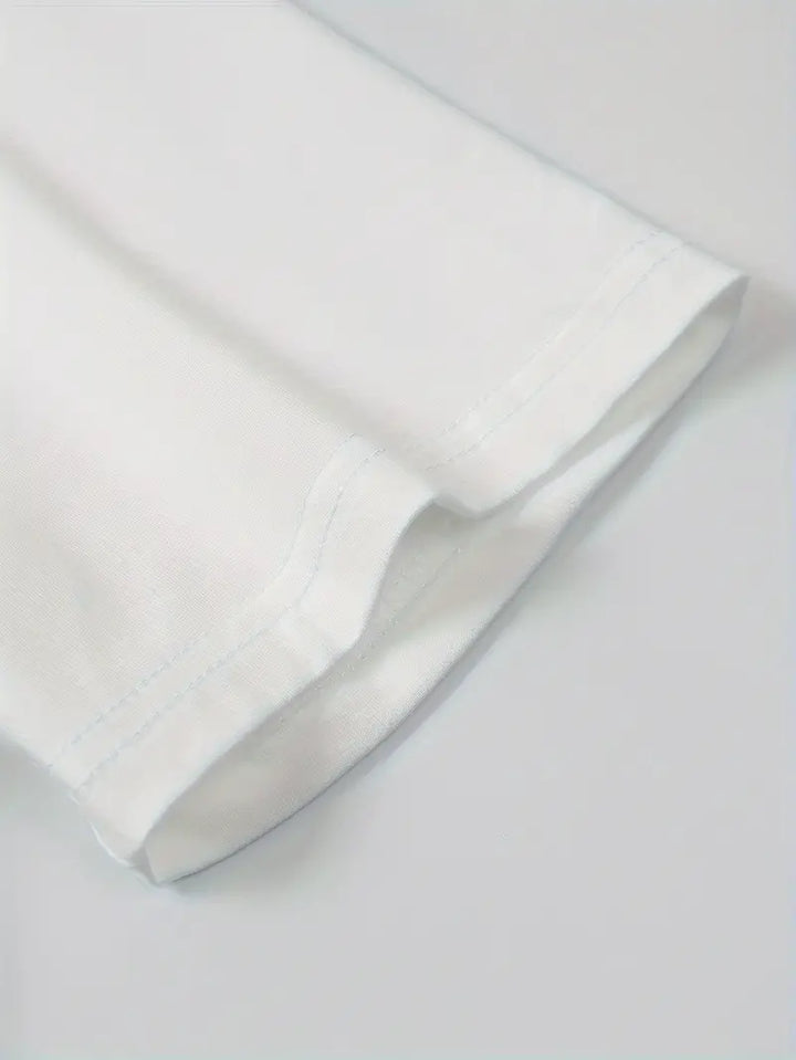 Męski stylowy t-shirt z kolorowymi wstawkami - wygodny dekolt i krótki rękaw do noszenia na co dzień