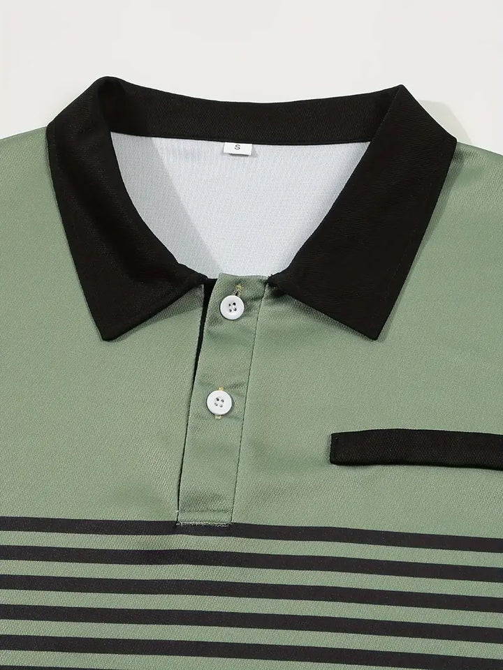 Koszulka polo dla mężczyzn - Slim Fit mit Streifenmuster - Kurzarm, casual i stilvoll