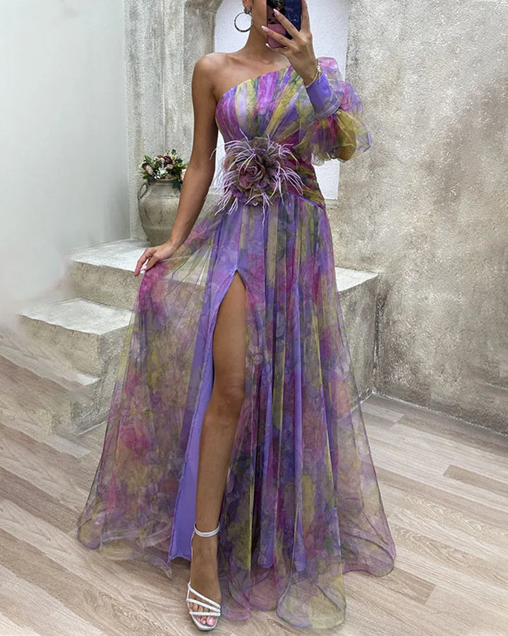 Elegancka sukienka plażowa Maxi dla kobiet z modnym nadrukiem Tie-Dye