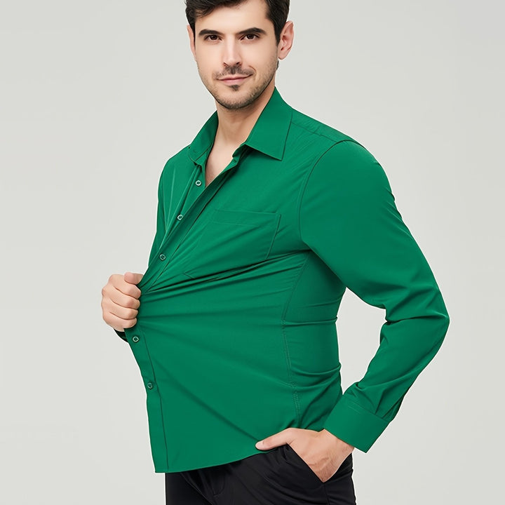 Kamizelka męska - Algodón transpirable - Corte moderno - Manga larga con botones