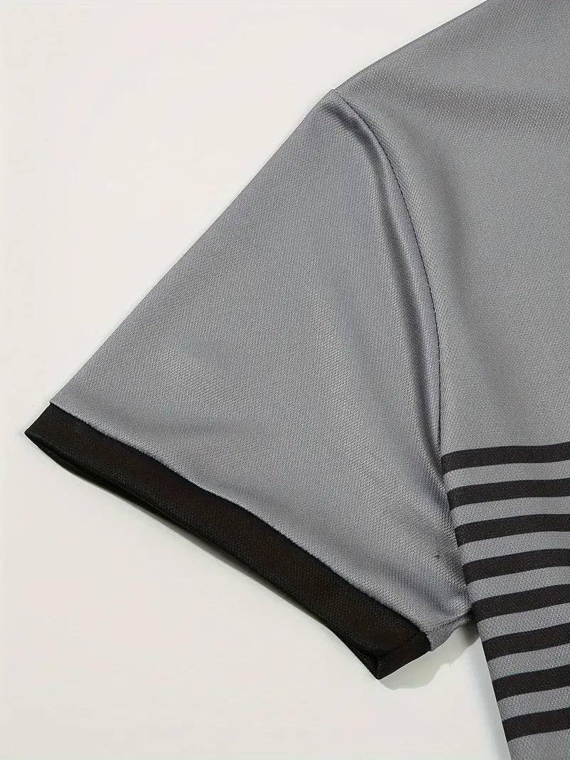 Koszulka polo dla mężczyzn - Slim Fit mit Streifenmuster - Kurzarm, casual i stilvoll