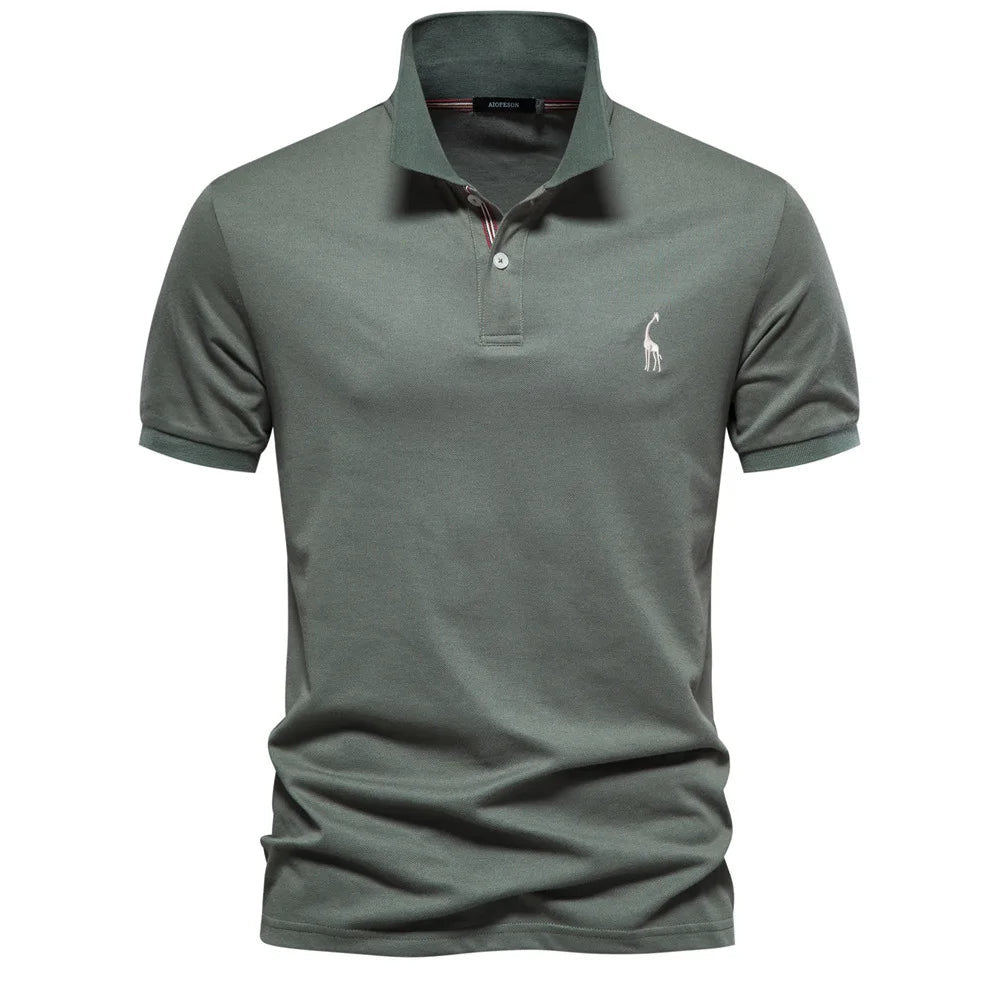 UrbanElite - Elegancka męska koszulka polo ze stylowym haftem zapewniająca ponadczasowy wygląd