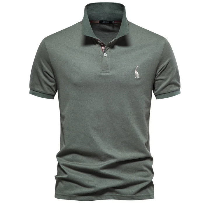 UrbanElite - Elegancka męska koszulka polo ze stylowym haftem zapewniająca ponadczasowy wygląd
