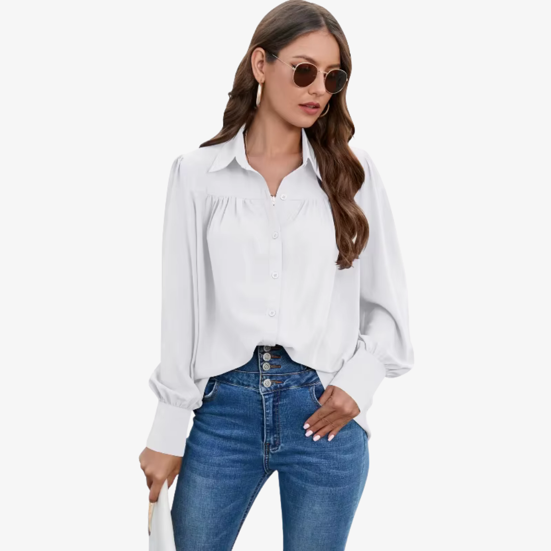 Elin - Elegancka szyfonowa bluzka w wyrafinowanym stylu