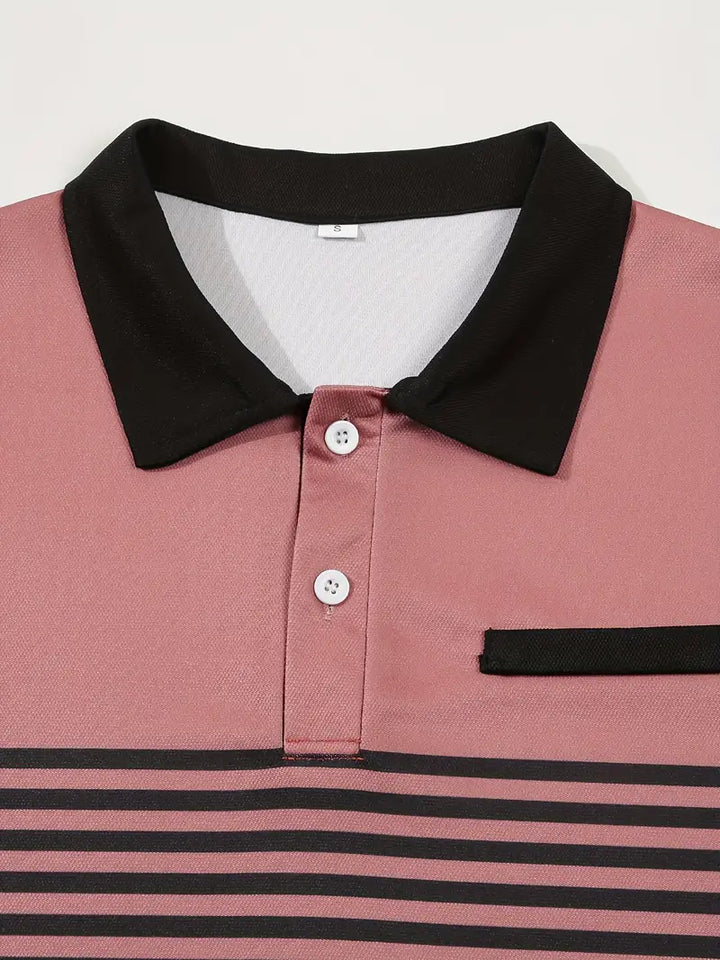 Koszulka polo dla mężczyzn - Slim Fit mit Streifenmuster - Kurzarm, casual i stilvoll
