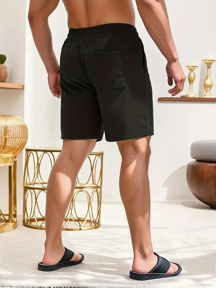 Szorty Casual pour Hommes - Tissu Léger et Respirant - Taille Élastique avec Cordons de Serrage