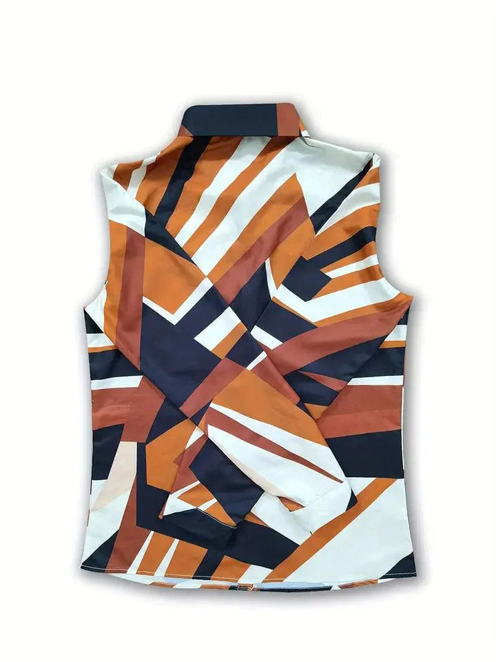 Camisa de mujer de cuadros con botones y estampado elegante