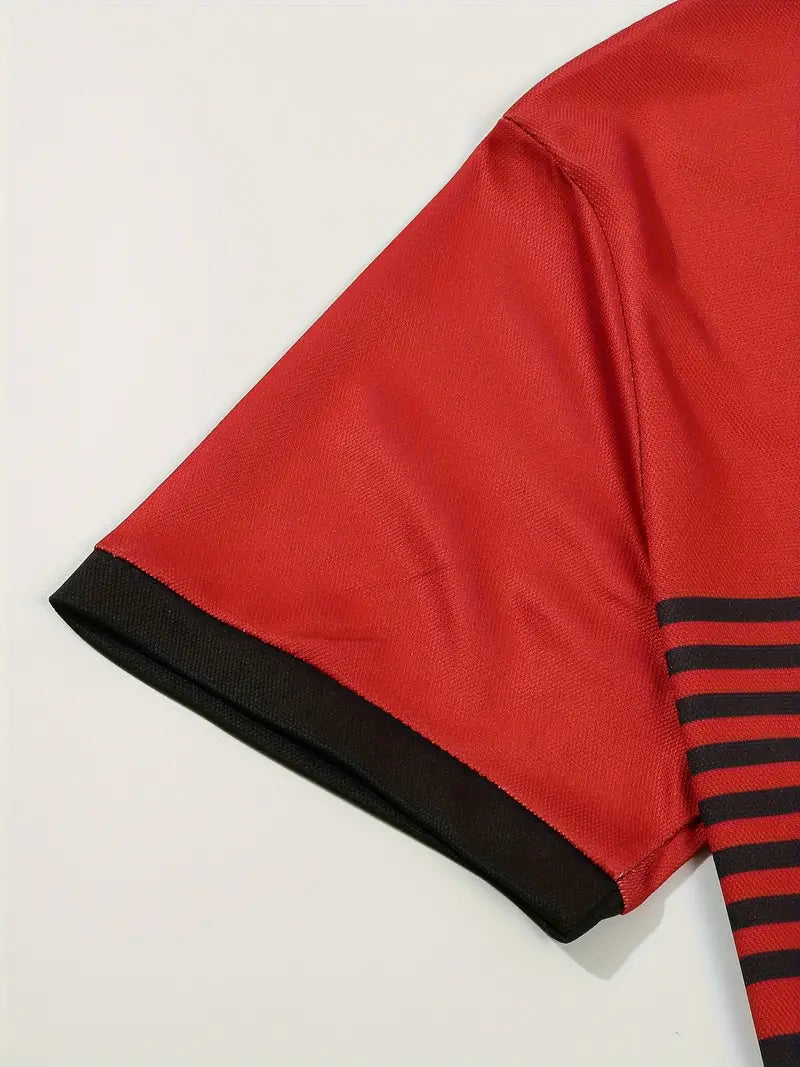 Koszulka polo dla mężczyzn - Slim Fit mit Streifenmuster - Kurzarm, casual i stilvoll