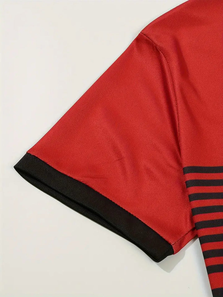 Koszulka polo dla mężczyzn - Slim Fit mit Streifenmuster - Kurzarm, casual i stilvoll