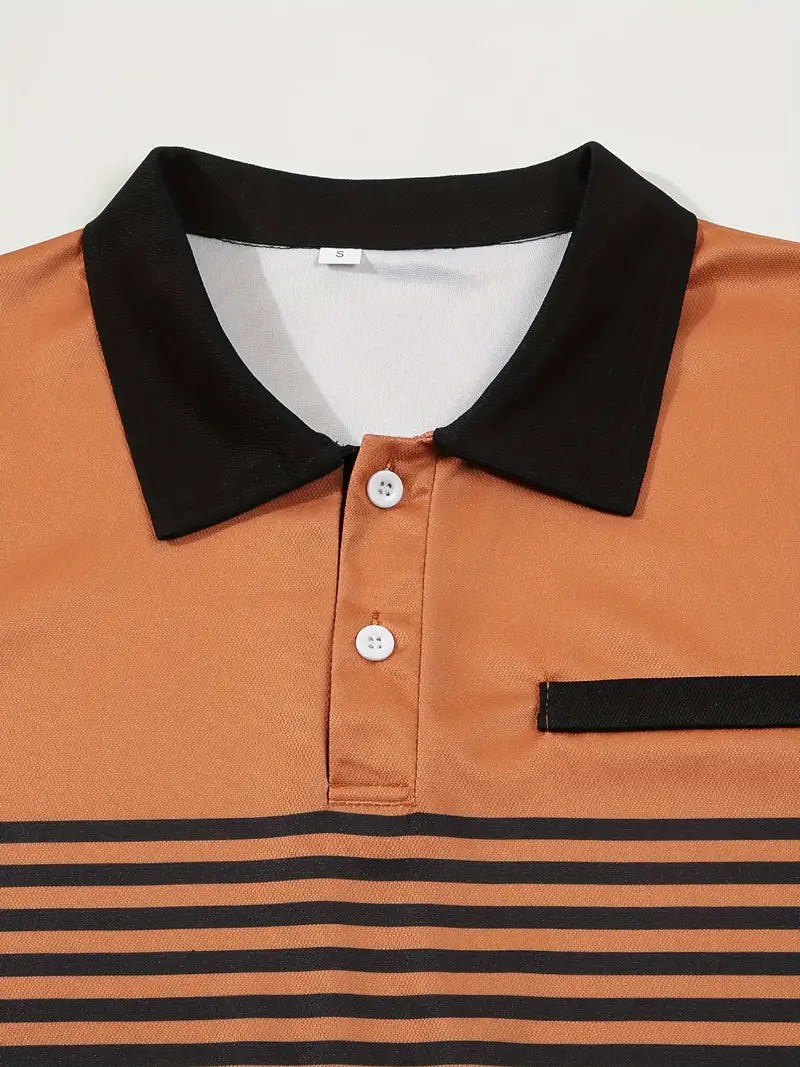 Koszulka polo dla mężczyzn - Slim Fit mit Streifenmuster - Kurzarm, casual i stilvoll
