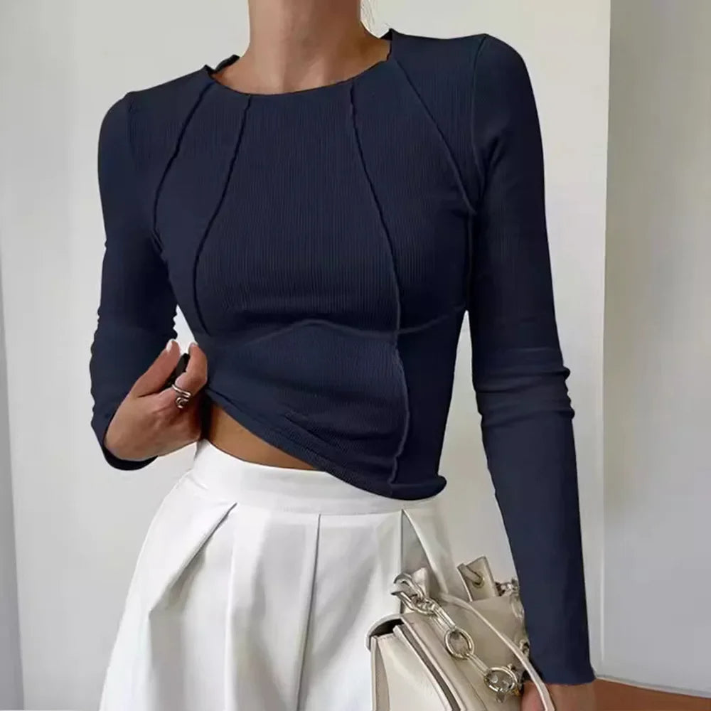 Lunara - Wygodny sweter damski z okrągłym dekoltem zapewniający elegancki wygląd