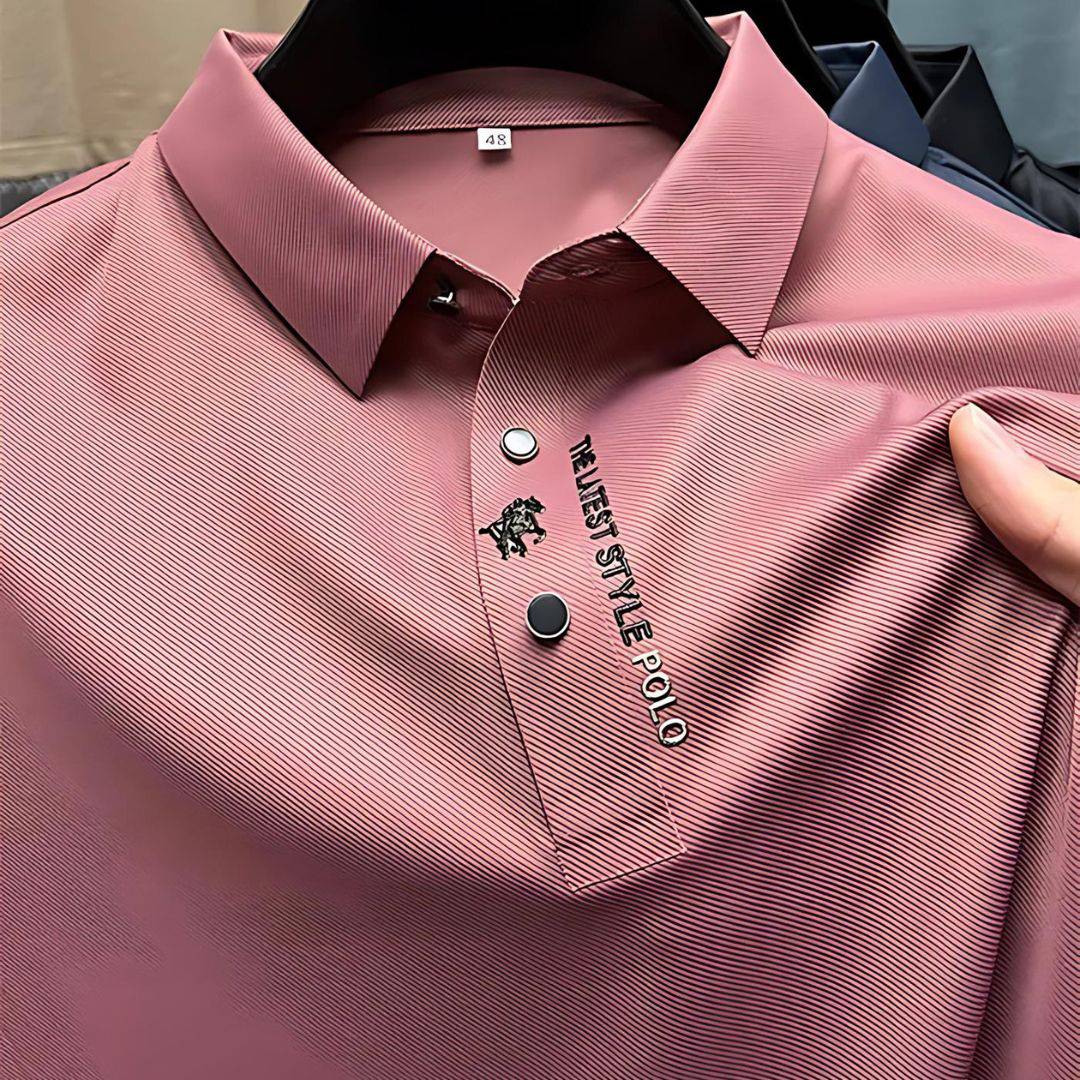Męska elegancka koszulka polo Luxe Ice Silk - wygoda i styl w jednym